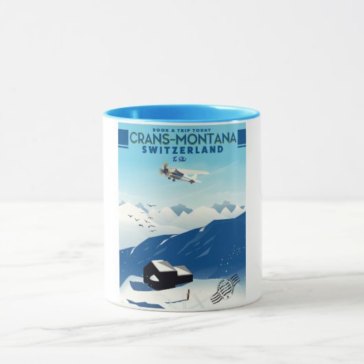 Mug affiche ski de crans-montana Suisse (Centre)