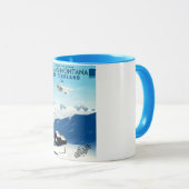 Mug affiche ski de crans-montana Suisse (Devant droit)