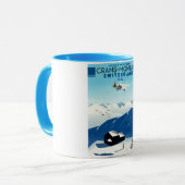 Mug affiche ski de crans-montana Suisse (Devant gauche)