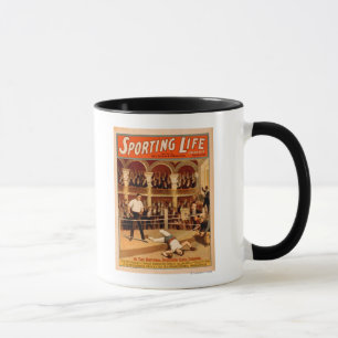 Mug Affiche théâtrale de boxe de jeu "de la vie