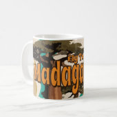 Mug Affiche Vacances Vintages à Madagascar (Devant gauche)
