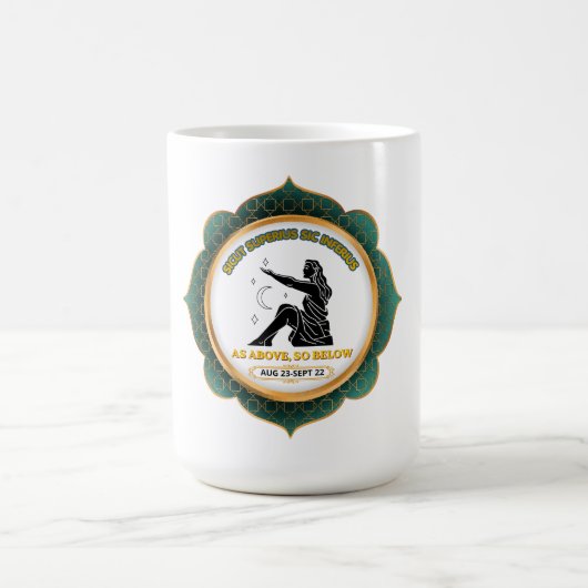 Mug Affiche vintage Céleste Vierge Zodiaque (Centre)
