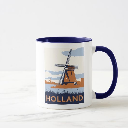 Mug Affiche vintage de la Hollande (Droite)