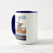Mug Affiche vintage de la Hollande (Devant gauche)