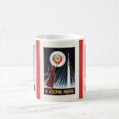 Mug Affiche Vintage de l'Espace Soviétique – Femme & F (Centre)