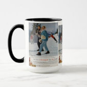 Mug Affiche vintage de ski, bière de Rheingold (Gauche)
