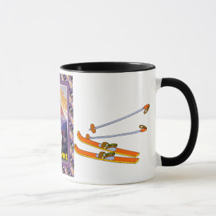 Mug Affiche vintage de ski, France, La la Savoie,