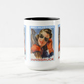 Mug Affiche vintage de ski, ski Autriche, Innsbruck (Centre)