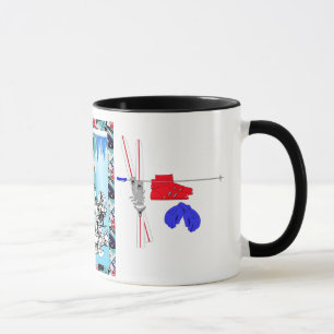Mug Affiche vintage de ski, ski le Colorado