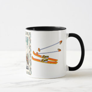 Mug Affiche vintage de ski, St Pierre de Chartreuse,