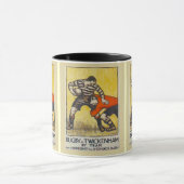 Mug Affiche vintage de voyage, rugby chez Twickenham (Centre)