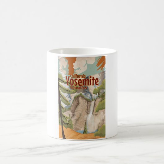 Mug Affiche vintage de Yosemite (Centre)