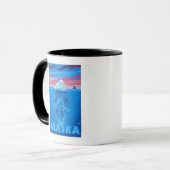 Mug Affiche Vintage voyage AlaskaIceberg (Devant gauche)