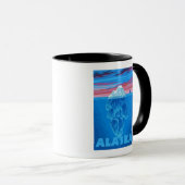 Mug Affiche Vintage voyage AlaskaIceberg (Devant droit)