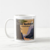 Mug Affiche Vintage voyage Vue Montagne (Gauche)