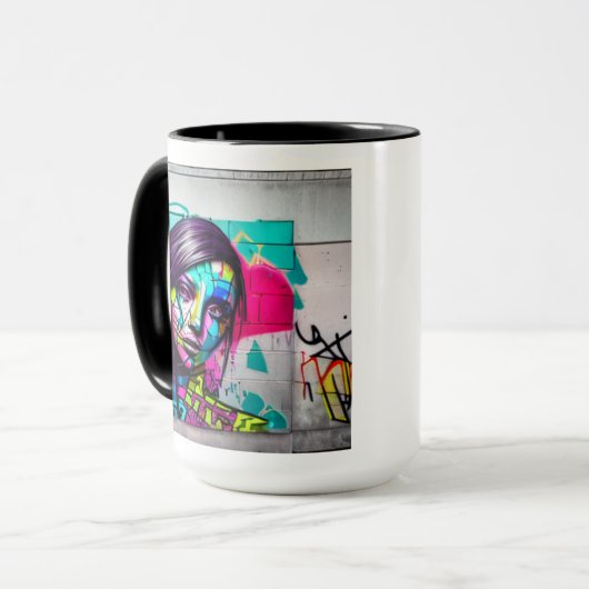 Mug Afficher les couleurs True | Graffiti Ai Généré (Devant gauche)