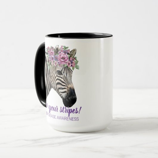 Mug Afficher vos rayures Zebra (Devant gauche)
