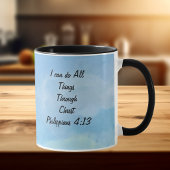 Mug Affirm/Écriture Philippiens 4:13 Œuvre originale