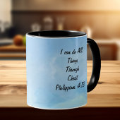 Mug Affirm/Écriture Philippiens 4:13 Œuvre originale
