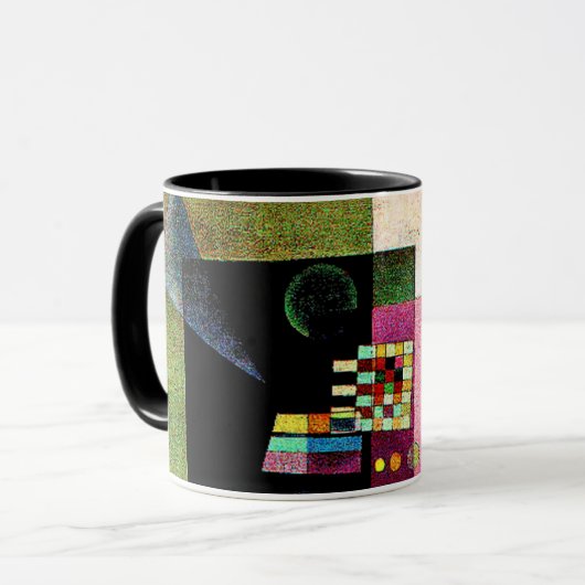 Mug Affirmant, peinture abstraite de Kandinsky, (Devant gauche)