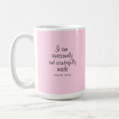 Mug Affirmation biblique positive rose pâle simple (Gauche)