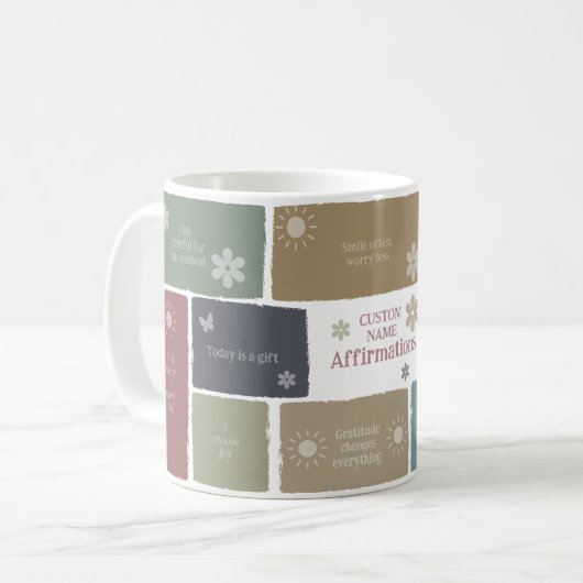 Mug Affirmation Boho Et Citation Inspirationnelle Flor (Devant gauche)
