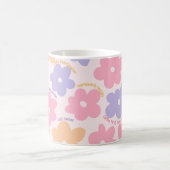 Mug Affirmation complémentaire Retro Floral Enseignant (Centre)