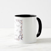 Mug Affirmation de gratitude. Floraison de l'état d'es (Devant droit)