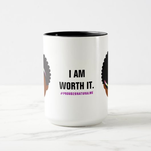 Mug Affirmation de #Proud2BNaturalMe (Centre)