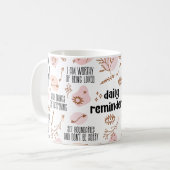 Mug Affirmation de rappels quotidiens (Devant gauche)