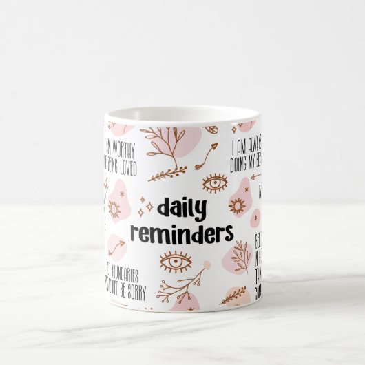 Mug Affirmation de rappels quotidiens (Centre)