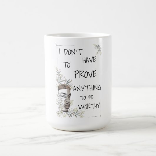 Mug Affirmation de valeur personnelle positive (Centre)