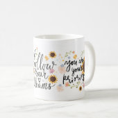 Mug Affirmation Design Fleur de tournesol (Devant droit)