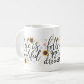 Mug Affirmation Design Fleur de tournesol (Devant gauche)