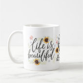 Mug Affirmation Design Fleur de tournesol (Gauche)
