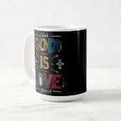 Mug Affirmation Divine : Dieu est amour (Devant gauche)