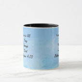 Mug Affirmation/Ecriture Philippiens 4:13 Art original (Centre)