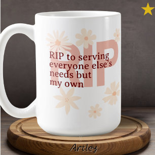 Mug Affirmation florale minimaliste rose moderne