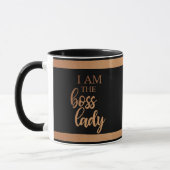 Mug Affirmation I Am Boss Lady Motivational Monogramme (Gauche)