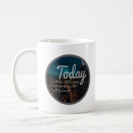 Mug affirmation motivationnelle d'acceptation personne (Gauche)