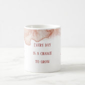 Mug Affirmation personnalisée Café Aquarelle rose (Centre)