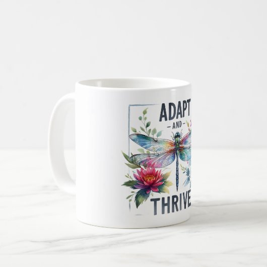 Mug Affirmation positive de libellules (Devant gauche)