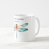 Mug Affirmation positive de libellules (Devant droit)