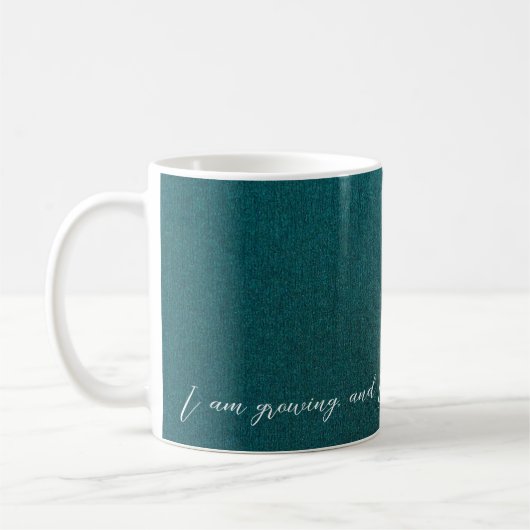 Mug Affirmation Positive Vert/Or (Gauche)