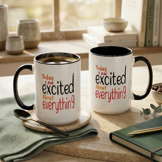 Mug Affirmation quotidienne motivationnelle typographi