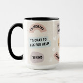 Mug Affirmations Abstraites modernes en formes arrondi (Gauche)