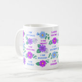 Mug Affirmations Créer Vos Propres Citations Florales  (Devant gauche)