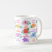 Mug Affirmations Créez Vos Propres Citations Florales  (Devant droit)