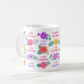 Mug Affirmations Créez Vos Propres Citations Florales  (Devant gauche)