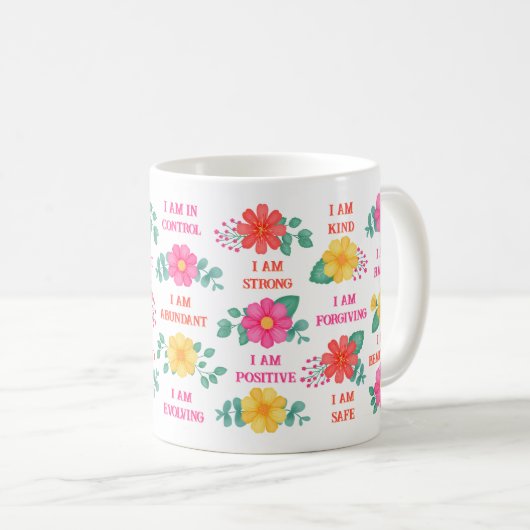 Mug Affirmations Créez Vos Propres Citations Inspirant (Devant droit)
